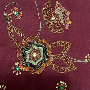 Bayaa Hand Beaded Scarf/head scarf length 69” and width 14.75”